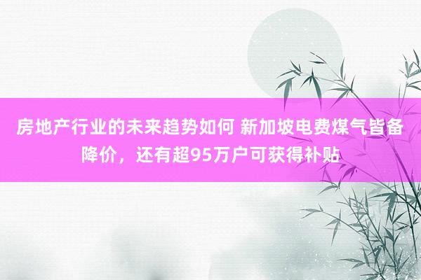 房地产行业的未来趋势如何 新加坡电费煤气皆备降价，还有超95万户可获得补贴