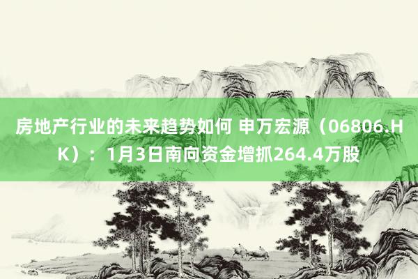 房地产行业的未来趋势如何 申万宏源（06806.HK）：1月3日南向资金增抓264.4万股